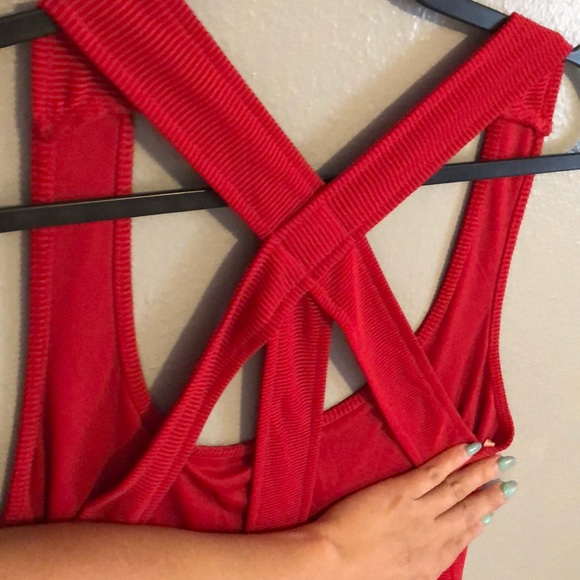 CROSSBACK BCBG MINI DRESS RACERBACK BODYCON - Picture 5 of 8